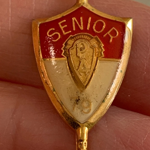 Jewelry - Vintage Senior Pin with Red and Gold Accents, class of 79